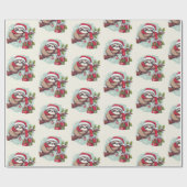 クリスマスに眠るナマケモノ ラッピングペーパー (フラット)