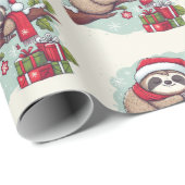 クリスマスに眠るナマケモノ ラッピングペーパー (ロールコーナー)