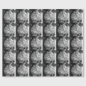 クリスマスに着替えて寝ているかわいい秋田犬 ラッピングペーパー (フラット)