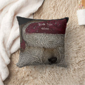 クリスマスに着替えながら寝ているかわいい犬 クッション (ブランケット)