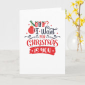 クリスマスに私が望むのはあなた カード (黄色い花)