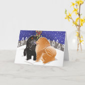 クリスマスに私が本当に望むものはチャウをカスタマイズしたテキストです カード (黄色い花)