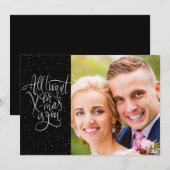 "クリスマスに私が願うのはあなただけ" | ホリデー フォト カード (正面/裏面)