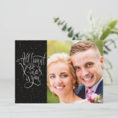 "クリスマスに私が願うのはあなただけ" | ホリデー フォト カード (スタンド正面)