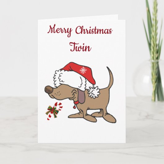 **クリスマスに私のお気に入りの双子**愛 シーズンカード (正面)