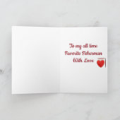 **クリスマスに私のお気に入りの漁師**大好き シーズンカード (内部)