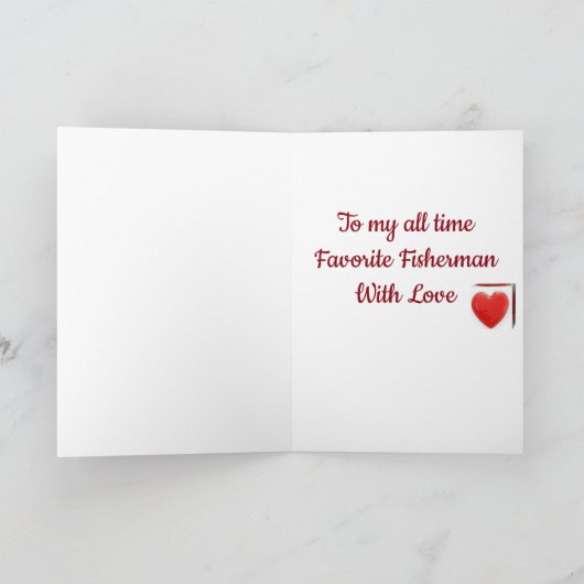 **クリスマスに私のお気に入りの漁師**大好き シーズンカード (内部)