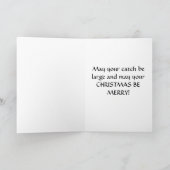 クリスマスに私の「双子」のために「魚釣りサンタ」 シーズンカード (内部)