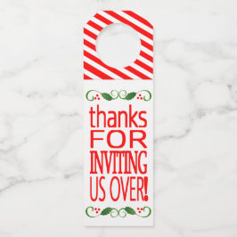 クリスマスに私達を誘うための女主人のギフトの感謝 ボトルネックタグ