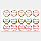 クリスマスに素敵なお土産ラベルをお願い ラベル (シート)