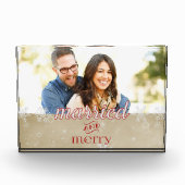 クリスマスに結婚して幸せいっぱい フォトブロック (正面)