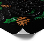 クリスマスに結婚予定のサンタクロース ポスター (角)