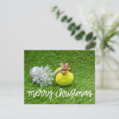 クリスマスに緑のテニスボール シーズンポストカード (スタンド正面)