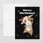 クリスマスに羊飼いの動物たち 冬の動物 シーズンポストカード (正面/裏面)