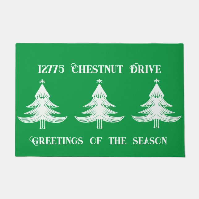 クリスマスに自分のフェスティバル ドアマット (正面)