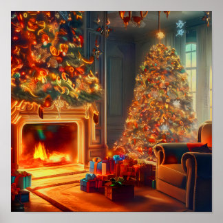 クリスマスに自宅 ポスター