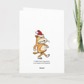 クリスマスに興奮したおもしろい犬 シーズンカード (裏面)