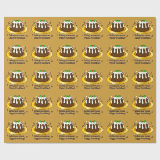 クリスマスに蒸し暑いプリンを持ってきてくれ ラッピングペーパー (フラット)