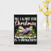 クリスマスに行きたいのはトンボのクリスマスツリーだ カード (黄色い花)