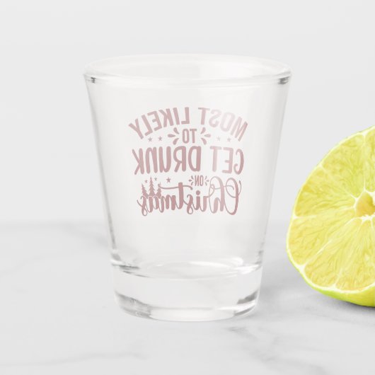 クリスマスに訪れそう飲である ショットグラス (裏面)