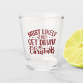 クリスマスに訪れそう飲である ショットグラス (正面)