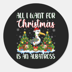 クリスマスに訪れたいのはアホウドリのクリスマスツリー ラウンドシール