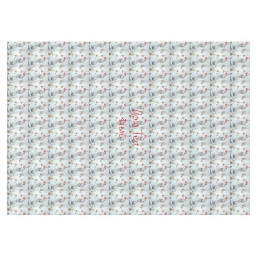 クリスマスに訪れるのかわいいネズミの雪景色 テーブルクロス (正面(横))