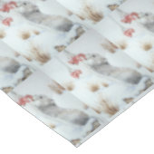 クリスマスに訪れるのかわいいネズミの雪景色 テーブルクロス (アングル)