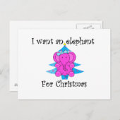 クリスマスに象が欲しい シーズンポストカード (正面/裏面)