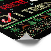 クリスマスに赤いチェックのダサ可愛いセーターを着てみた ポスター (角)