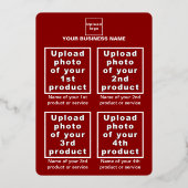 クリスマスに赤ビジネスブランド 箔シーズンカード (裏面)