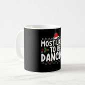 クリスマスに踊ってそうな家族 コーヒーマグカップ (正面左)
