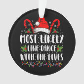 クリスマスに踊る可能性が最も高い小妖精や小人 オーナメント (正面)