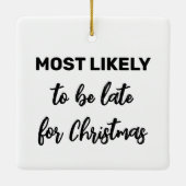 クリスマスに遅れる可能性が高い セラミックオーナメント (裏面)