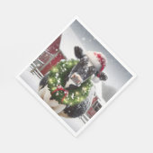 クリスマスに過ごすリース スタンダードランチョンナプキン (角)