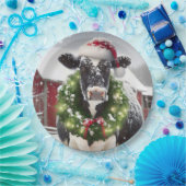 クリスマスに過ごすリース ペーパープレート (パーティー)