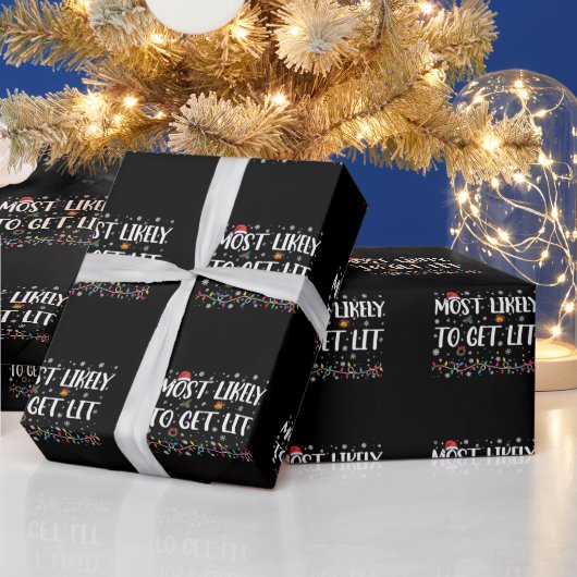 クリスマスに酔っぱらう家族おそらく ラッピングペーパー (クリスマス)