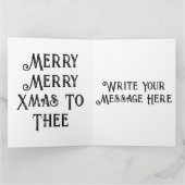 クリスマスに醜いおもしろいクリスマスセーターが詰まっている カード (内部)