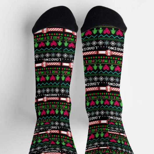 クリスマスに醜いおもしろいクリスマスセーターが詰まっている ソックス (上部)