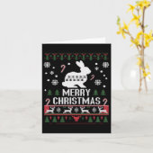 クリスマスに醜いウサギ カード (黄色い花)