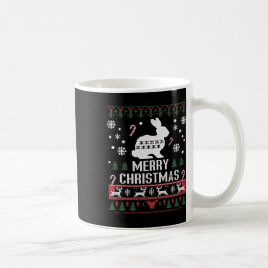 クリスマスに醜いウサギ コーヒーマグカップ (右)