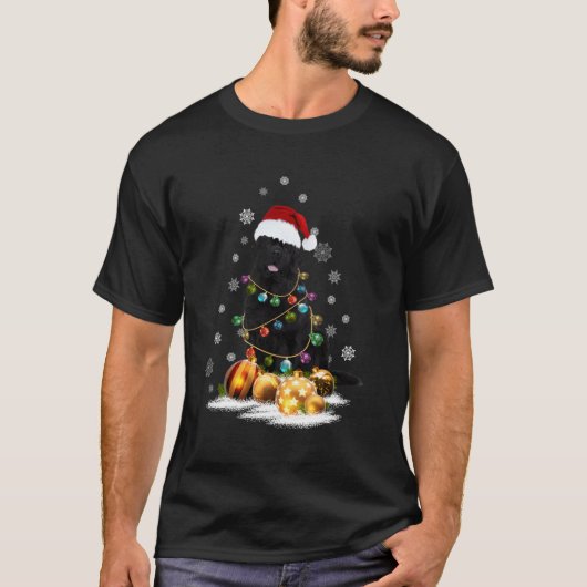 クリスマスに醜いニューファンドランド犬 Tシャツ (正面)