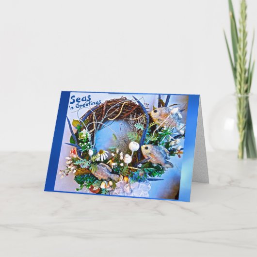 クリスマスに開催される海岸熱帯魚の海 カード (正面)