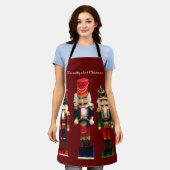 「クリスマスに関するくだらない」くるみ割り エプロン (着用した状態)