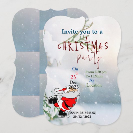 クリスマスに集まろう 招待状 (正面/裏面)
