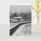 クリスマスに雪が降る カード (黄色い花)