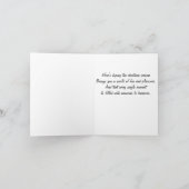 クリスマスに雪だるまの笑顔のかわいい雪景色 シーズンカード (内部)