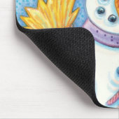 クリスマスに雪だるまを作るかわいい動物たち マウスパッド (コーナー)