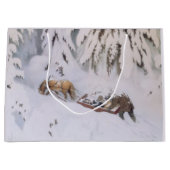 クリスマスに雪の中を旅する|過去記事 ラージペーパーバッグ (正面)