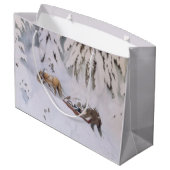 クリスマスに雪の中を旅する|過去記事 ラージペーパーバッグ (裏面アングル)